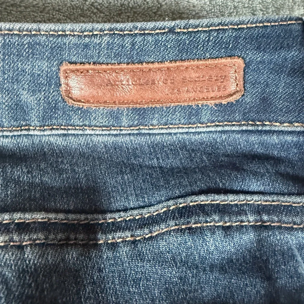 Articles of Society Skinny Jeans Blue Dark Wash Raw Released Hem Size 32
